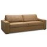 Sofá 3 Lugares Para Sala de Estar Living 205cm Aurora L06 Couro Marrom Claro - Lyam Decor