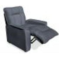 Poltrona do Papai Reclinável Manual Comfort Veludo Cinza - Montanaris Decor