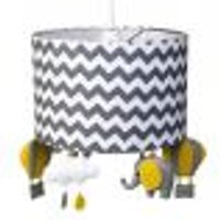 Lustre Tubular Elefante Cinza Quarto Bebê Infantil Menina Menino