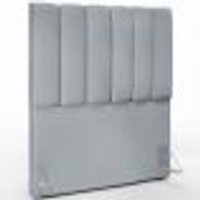 Cabeceira Cama Box Solteiro 100 cm Dália W01 Suede Cinza - Lyam Decor