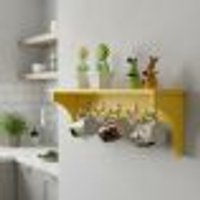 Prateleira Cabideiro Suporte Porta Canecas UtensÃlios de Cozinha Mochilas Bolsas - Amarelo Laca