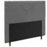 Cabeceira Cama Box Casal King Size Viena 195cm Suede Cinza - Desk Design