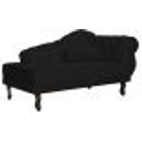 Recamier Larissa Lado Esquerdo 1,50 cm Veludo Preto - Montanaris Decor