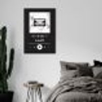Quadro Gênero Musical Lo-Fi 43x30 Sem Moldura Preto