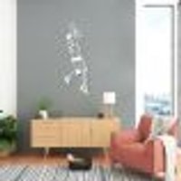 Quadro Escultura Jogador de Basquete LK 150x49 Branco