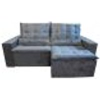 Sofá Retrátil/Reclinável 2,30 Suede Cinza Sala/Recepção