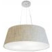 Pendente Cone Md-4002 Cúpula em Tecido 21-60x50cm Rústico Bege - Bivolt