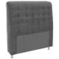 Cabeceira Casal King 195cm Ana Para Cama Box Suede Cinza - DS Estofados