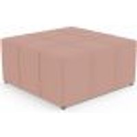 Puff Decorativo Para Sala de Estar Quadrado Milano 90x90cm W01 Linho Rosê - Lyam Decor