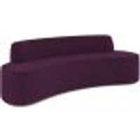 Sofá 3 Lugares Curvo Sala de Estar Living Cancún D02 Veludo Roxo 210 cm C-292 - Lyam Decor