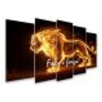 Kit Quadro Decorativo Animais Para Sala de Estar 158x90cm A121 - Pallazio