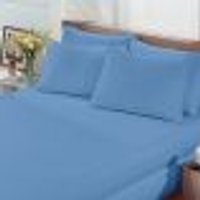 Lençol Malha Liso com Elástico Casal Azul Serenity Linha Cores Portallar 1 peça