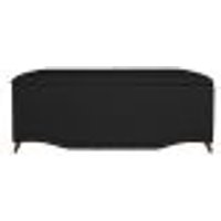 Calçadeira Recamier Baú Casal 140cm Greta Suede Preto - DS Estofados