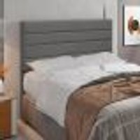 Cabeceira Casal Cama Box 140cm para Quarto Rubi Suede Grafite M11 - D'Rossi