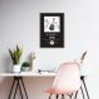 Quadro Gênero Musical MPB 60x43 Caixa Marrom Preto