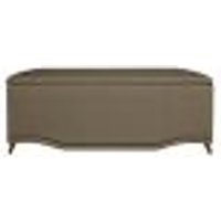 Calçadeira Recamier Baú Casal King 195cm Greta Suede Capuccino - DS Estofados