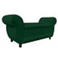 Recamier com Baú Grécia 195 cm Namoradeira Calçadeira Suede Verde D'Rossi
