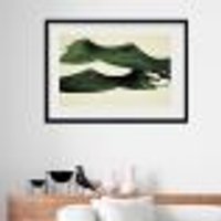 Quadro Abstrato Verde Militar - 60x48cm