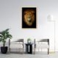 Quadro Leão de Juda 60x43 Caixa Marfim