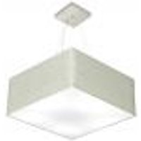 Pendente Quadrado Md-4199 Cúpula em Tecido 30-60x60cm Rústico Cinza - Bivolt