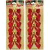 Kit 10 Laços De Bolinhas 9cm Decoração Natalina Brilhante