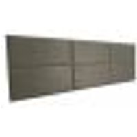 Cabeceira Estofada King 6 Blocos Não é Segredo Suede Amassado Marrom Claro 195x60