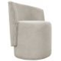 Poltrona Decorativa Orgânica Para Sala Recepção Aura Boucle Luxo Premium Bege
