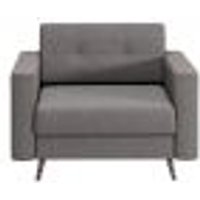 Poltrona Living Pé Palito Linho Cotton Cinza
