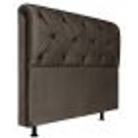 Cabeceira Casal 140cm Barbara Suede Marrom ID Milani Store