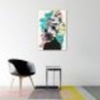 Quadro Mulher Negra Cores 86x60 Sem Moldura