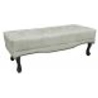 Calçadeira Recamier Queen 1,60m Vicenza Veludo Cinza Prata - Pallazio
