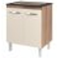 Balcão Armário de Cozinha Fran Para Fogão Cooktop 4 Bocas Mobília Decor Savana Off White