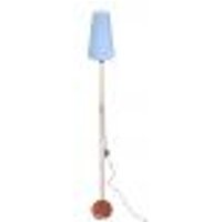 Luminária De Chão Com Cúpula De Tecido Cone - Coluna De Luz - Base Cobre Cúpula Branco