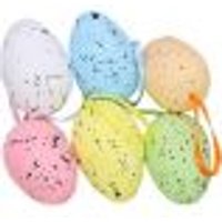 Enfeite Decorativo Páscoa 12 Ovos Pendentes Coloridos