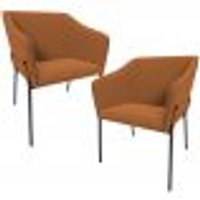 Kit 2 Cadeiras Para Sala de Jantar Estar Living Olívia L02 Bouclê Terracota - Lyam Decor