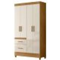 Guarda Roupa Solteiro Madri 4P 110 cm Freijo Off White Moval