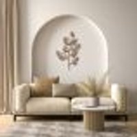 Quadro Escultura Line Flower 150x90 Marrom