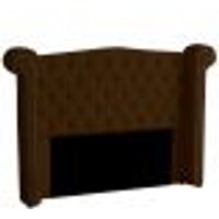 Cabeceira Solteiro 100cm Decorativa Ayla Veludo Marrom - Montanaris Decor