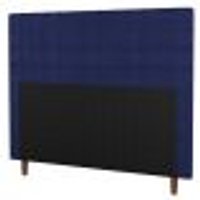 Cabeceira Cama Box Casal King Size Parisis 195cm Veludo Azul - Desk Design