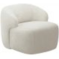 Poltrona Decorativa Fixa Orgânica Para Sala Living Barolo L06 Bouclê Off White - Lyam Decor