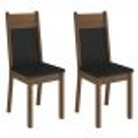 Kit 2 Cadeiras de Jantar 4280 Madesa Rustic/Preto