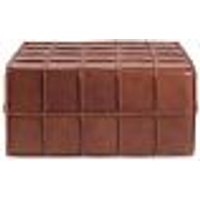 Puff Decorativo Mercury 60x80 Couro Mel G34 - Gran Belo