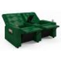 Poltrona do Papai Reclinável Cinema 2 Lugares Manual Baú USB Haifa F05 Facto Verde Musgo -Lyam Decor