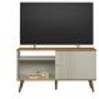 Rack para TV 50 Polegadas 1 Porta 1 Prateleira Rubro Nature/Off White