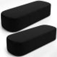 Kit 02 Puffs Decorativos Orgânicos Para Living Quarto 195cm Doha W01 CourÃssimo Preto - Lyam Decor