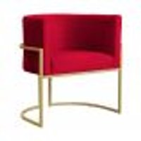 Poltrona Luana Decorativa Veludo Vermelho