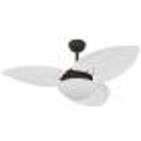 Ventilador de Teto Kovalski Marrom Texturizado 3 Pás Palmae Branco 127V