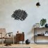 Quadro Escultura Abstract Scribble 150x105 Preto