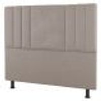 Cabeceira Cama Box Casal King Size Grace 195cm Suede Bege - Desk Design