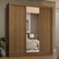 Guarda-Roupa Casal 3 Portas de Correr com Espelho 4 Gavetas Rustic Sublime Plus Madesa
